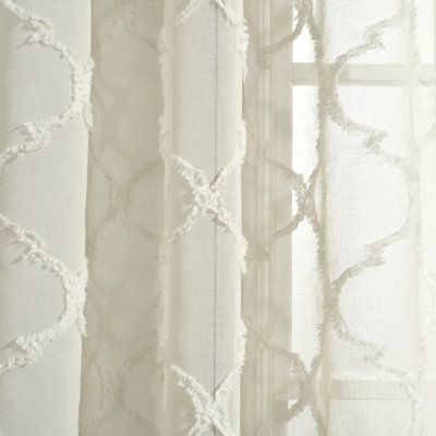 Avon Trellis Sheer Sheer Curtain Pair
