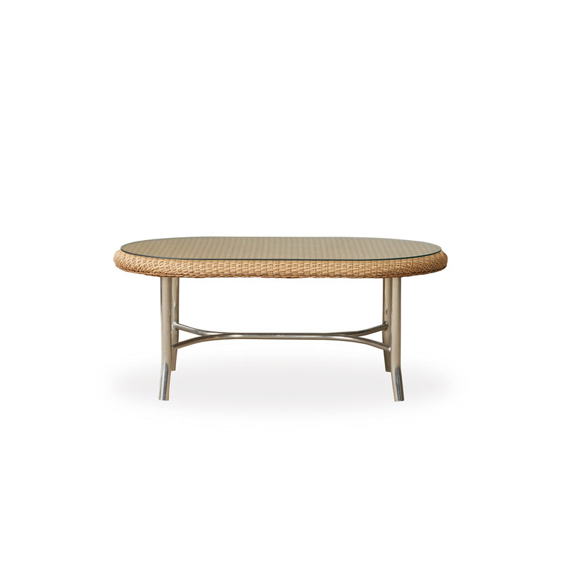 Weekend Retreat Outdoor Oval Coffee Table, Ebony