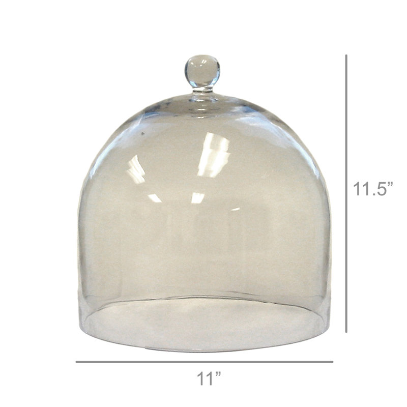 Baines Glass Dome, 11.5" x 11" W x 11" D