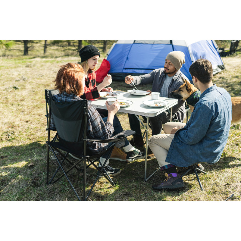 Latitude Run® Enamel Camping Tableware Set-24 Pieces-White with Blue Specs