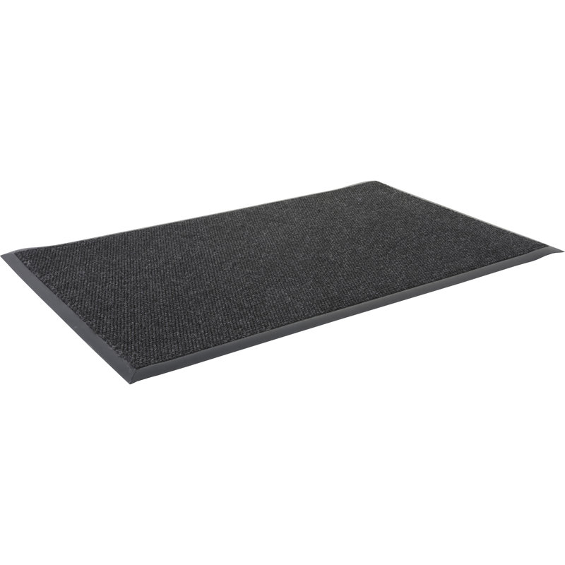 Tapis de porte extérieur uni, Noir anthracite, Rectangle 4 pi x 6 pi