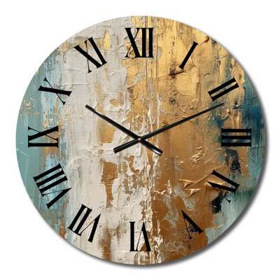 Horloge murale dorée