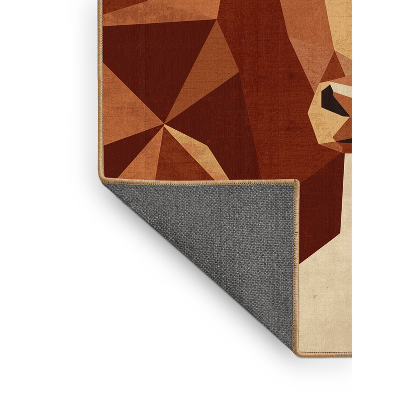Tapis brun clair à motif géométrique moelleux Soft Clements, 7 x 9
