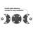 Peel and Stick Mirror Tiles, Moon Phase Design 5 Piece Set