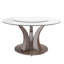 Table de salle à manger ronde 53 po avec plateau tournant - Plateau en pierre frittée résistant aux rayures et à la chaleur pour la cuisine et le restaurant (table seulement)-12107981
