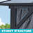 12X16FT Aluminum Double Polycarbonate Roof Hardtop Gazebo For Garden,Backyard,Etc.