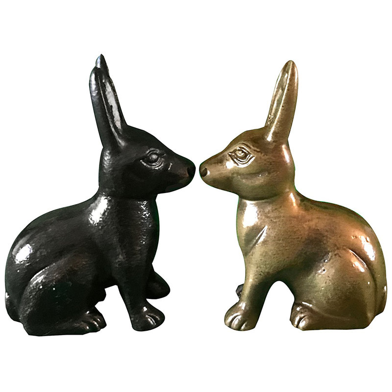 Figurine de lapin jack Chung, Bronze