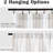 Striped Modern Farmhouse Kitchen Curtains Linen Look Cafe Curtains-671088896-671088956