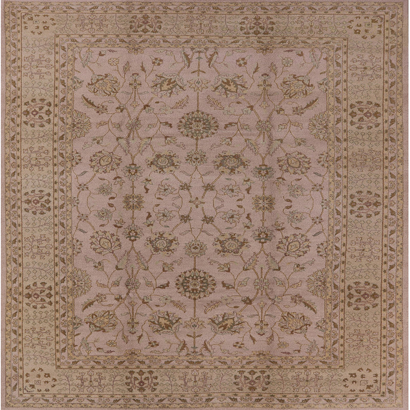 Tapis oriental brun / crème Lief, Carré 4 pi
