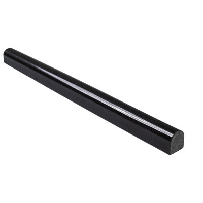 Carreau rond en granite Kyoto noir 0,75 po x 12 po Kyoto