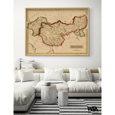 Tartary Mongolia 1817, Library Antique Map Decor, History Classroom Wall Art, Mongolia Map Print, Geography Wall Art, Antique Poster Print