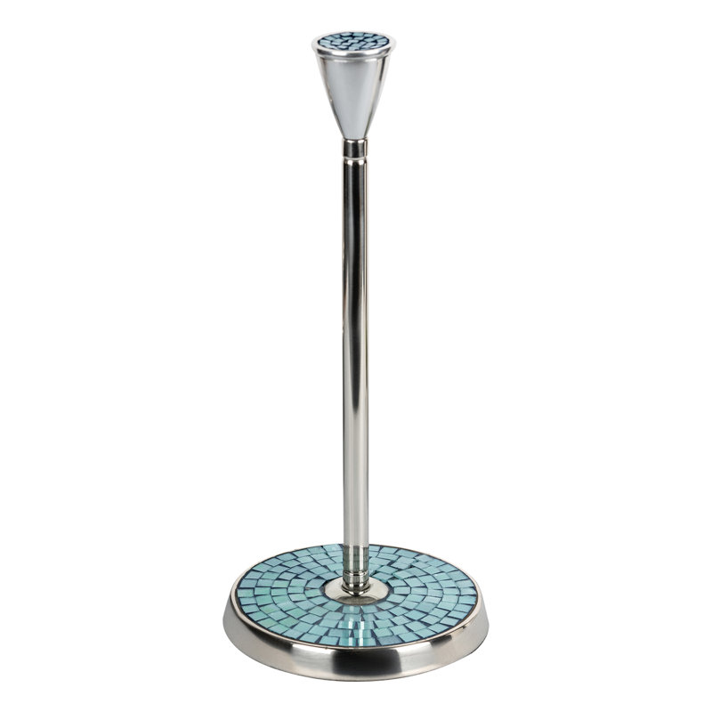 Stainless Steel Paper Towel Holder, Aqua