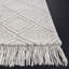 Tapis géométrique en laine et en coton tissé à la main Abianna-677190735