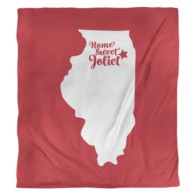 Housse de couette simple illinois Joliet, Housse de couette pour grand lit, Rouge, Microfibre