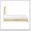 Mobilier de chambre à coucher contemporain en bois naturel avec tête de lit à panneau et tête de lit à DEL 1Pc