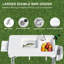 Station de nettoyage du poisson avec évier et robinet, table de nettoyage extérieure portable avec tuyau d'évacuation, buse de pulvérisation et tiroir de rangement