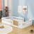 Twin Wood Platform Bed, Semi-Enclosed Guardrail Design-609842288