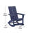 Indoor/Outdoor modern 2-Slat Adirondack Poly Resin Rockers - Set of 2-1359785305
