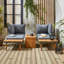 Medota 4-seater modular aluminum and acacia garden lounge set-92324876