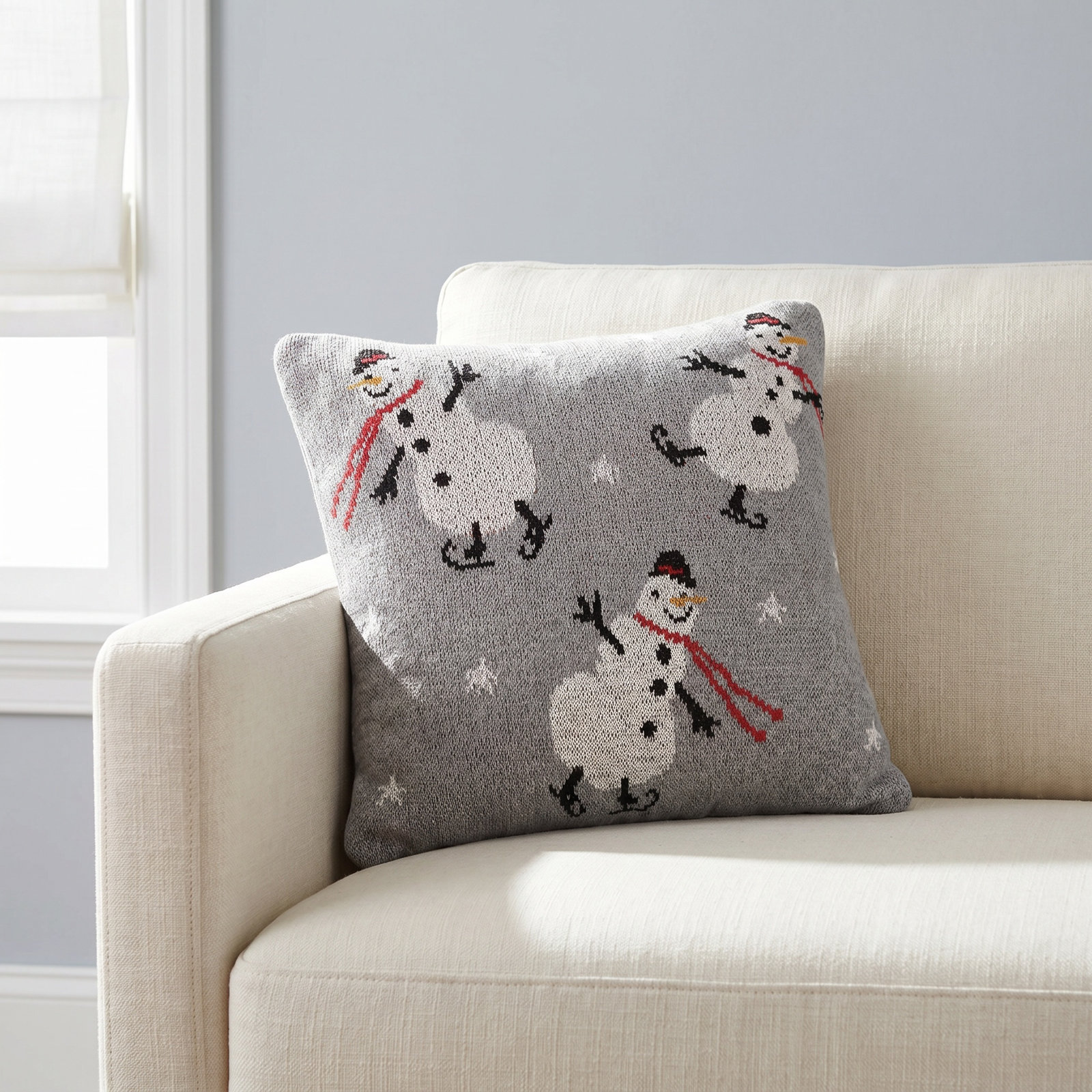 12" x 12" Snowman Throw Pillow