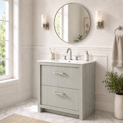 Ibis 30'' Single Bathroom Vanity with Ceramic Top