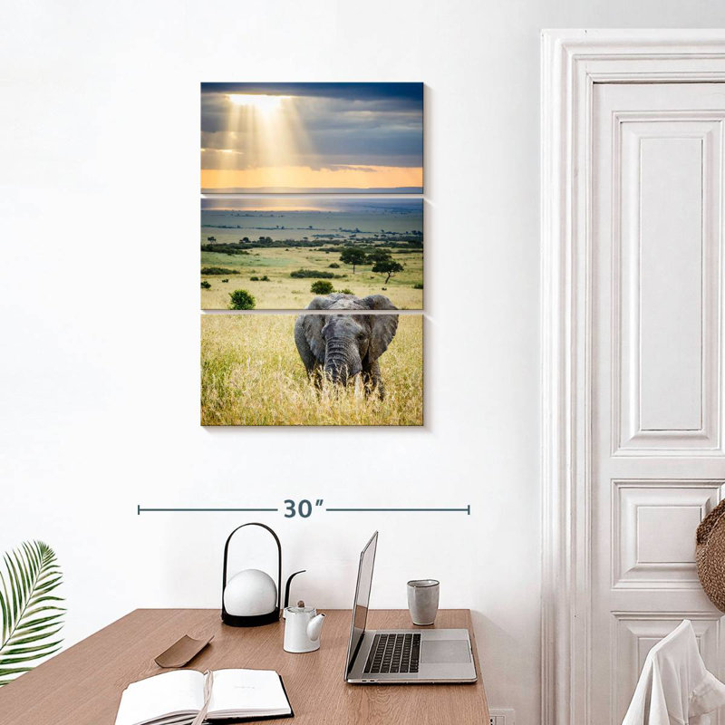 Brampt Savanna Elephant, 32" H x 20" W