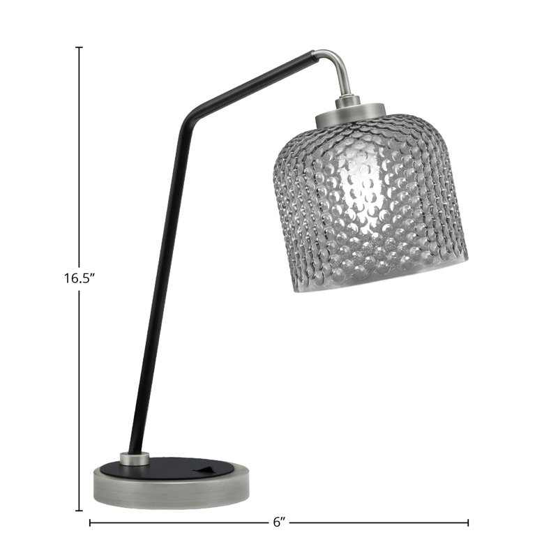 Lampe de bureau Wafah, Graphite / noir mat