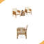 Ensemble de patio Ensemble de meubles d'extérieur en bois - Ensemble de conversation moderne avec fauteuil et table d'appoint pour jardin, patio et terrasse-951685133