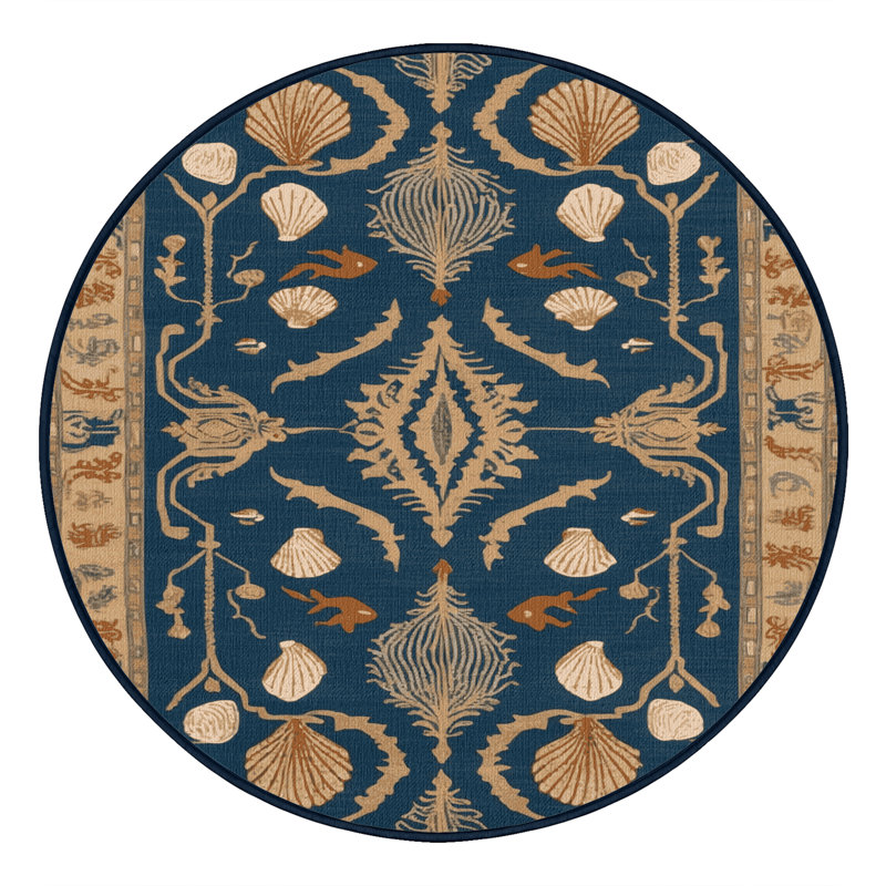 Machine Washable Turkish Gray Area Rug, Round 3'