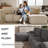 Oversized 112'' Modular Sectional Sofa with Chaise, Full Foam Structure for Comfort, Woven Texture Upholstery, Modern Living Room Couch, Compression Packaging Design, Grey-71624435