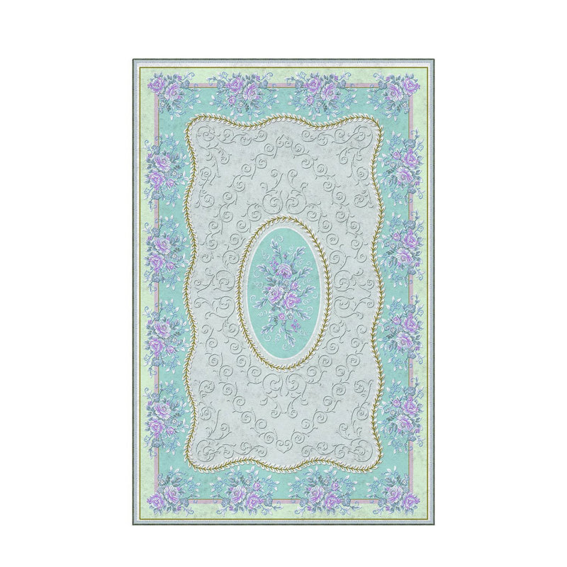Stylish Woven Carpet, 5.2 x 7.5 Feet | 100% Polyester, 0.3 in Pile Height, Antibacterial, Non-Slip PVC Dot Underside | Machine Washable, 3D Digital Print | Perfect for Living Room, Bedroom & Home Décor