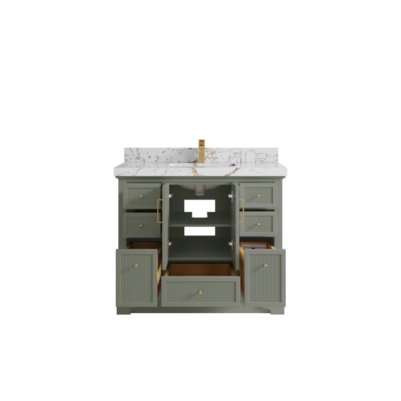 Ensemble de meuble-lavabo simple 42 po Colisa, Doré Viola