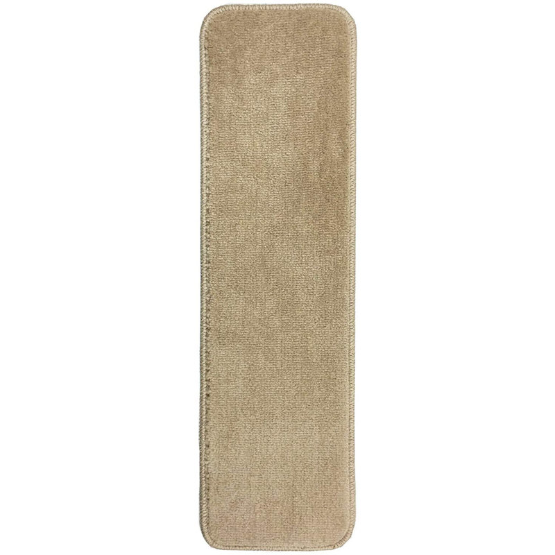 Tapis d'escalier intérieur antidérapant Comfy Collection, Crème, Rectangle 30 po x 8,5 po, Ensemble de 7