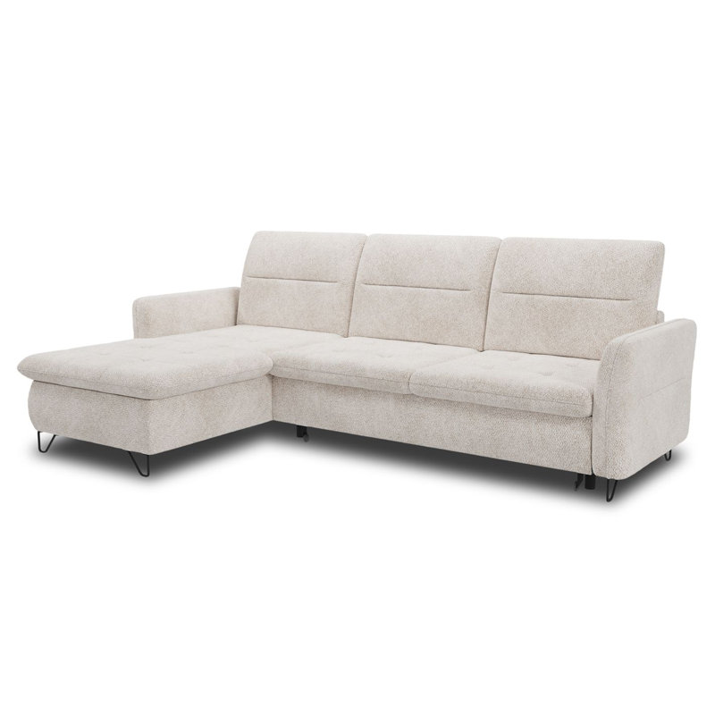 Fiesta Corner Sofa 3 seater with sleeping function, Left Hand Facing, Cream