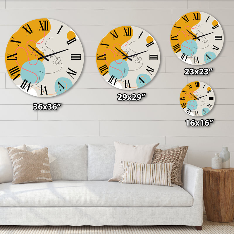 Horloge murale moderne à une ligne, Extra Small