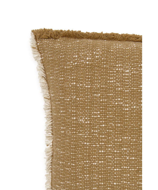 Handloom Cushion, Rectangle 12" H x 20" W, Ochre