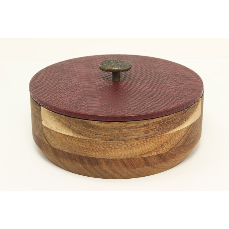 Porte-tortilla en bois rouge