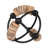 Darrah Unique Sculptural Sphere with Abacus-Like Atomic Design - Perfect for Kitchen and Home Decor or Curated Decorations for Living Room - Stylish Decorative Objects Modern Orb Sculpture - 6", Black & Natural-1687406687
