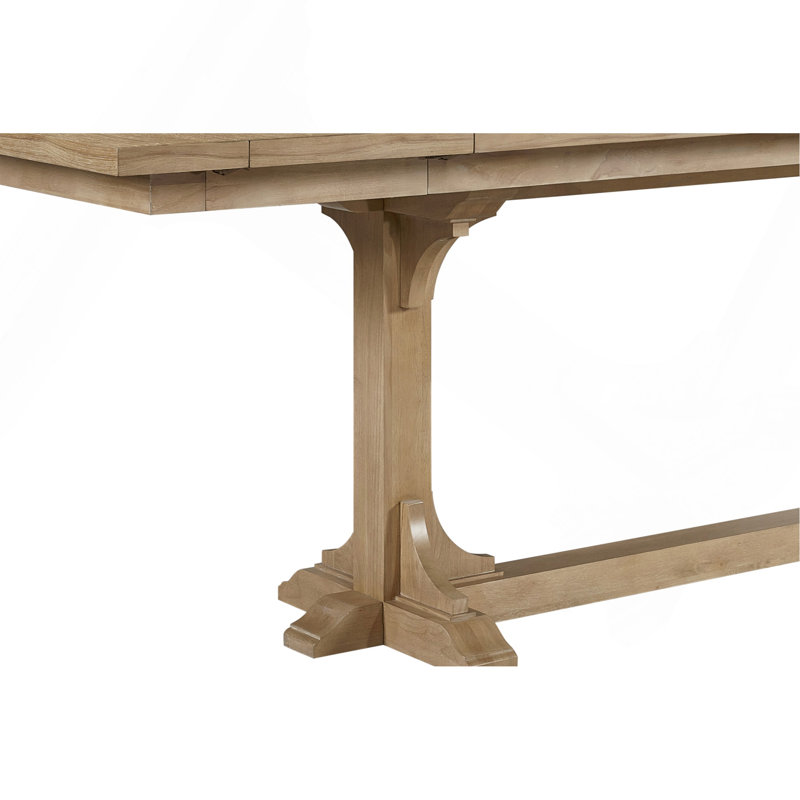 Table à tréteaux à hauteur de comptoir, Beige