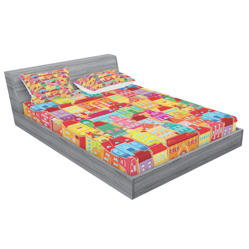 Microfiber Sheet Set, Queen Sheet Set with Fitted Sheet