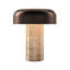 Lampe de table à DEL sans fil rechargeable FLUTÉ COLUMN, capteur de luminosité tactile à 3 niveaux, travertin / bronze chocolat-711854260-711854266-711854261