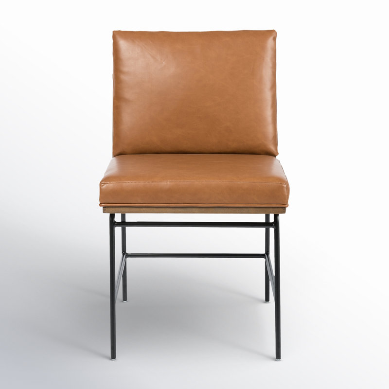 Crete Polyester Blend Upholstered Side Chair, Sierra Butterscotch/Amber Oak