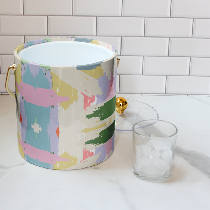 Mila Citrus Pink Ice Bucket, Purple/Blue/Green
