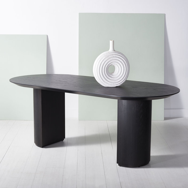 Modern Beech Oval Dining Table - Abberton