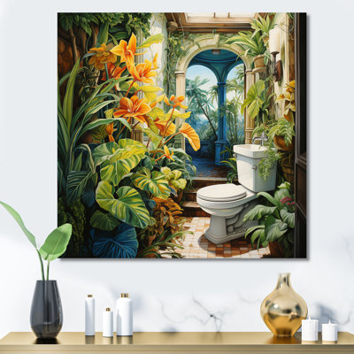 " Tropical Paradise Toilet Vibrant "