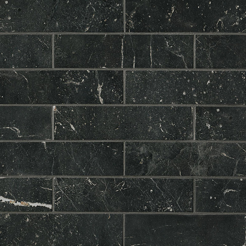Roma 3 x 12" Matte Subway Grafite Marble Look Tile