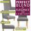 4-Person Small Folding Oak Dining Set with Grey Upholstered Chairs