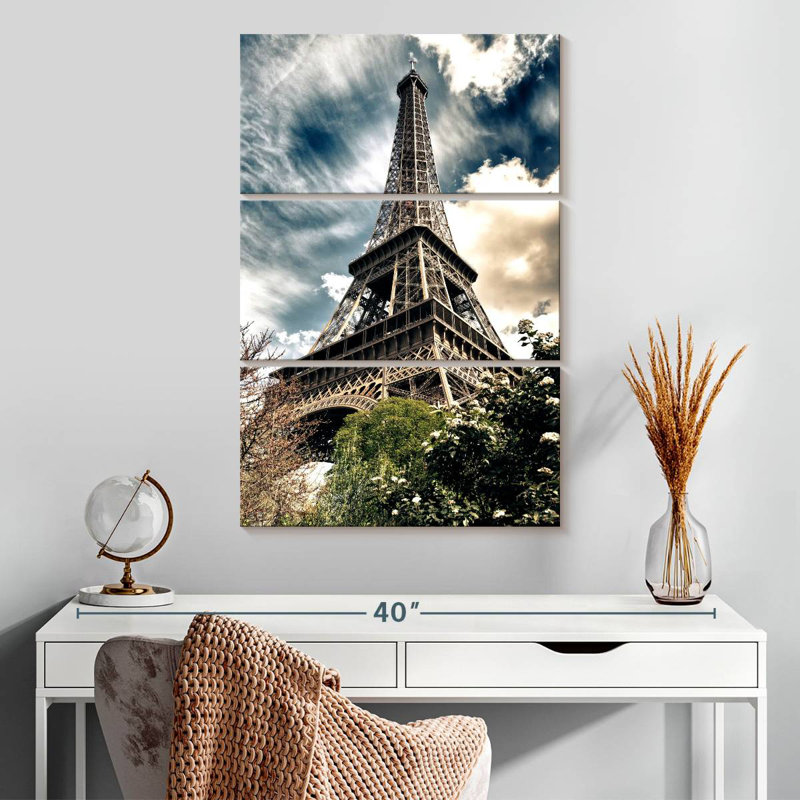 Nicci Eiffel Tower From Below, 32" H x 20" W