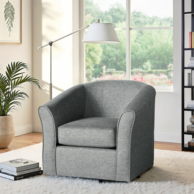 Bryn Upholstered Swivel Barrel Chair