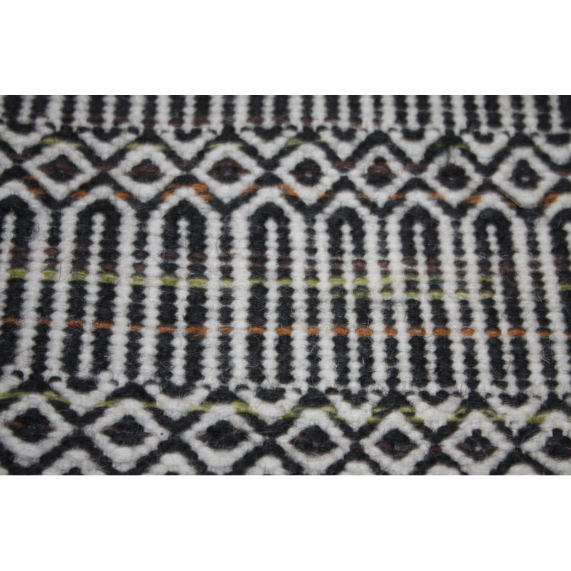 Grider Geometric Wool Hand Woven Area Rug, Rectangle 140 x 200cm